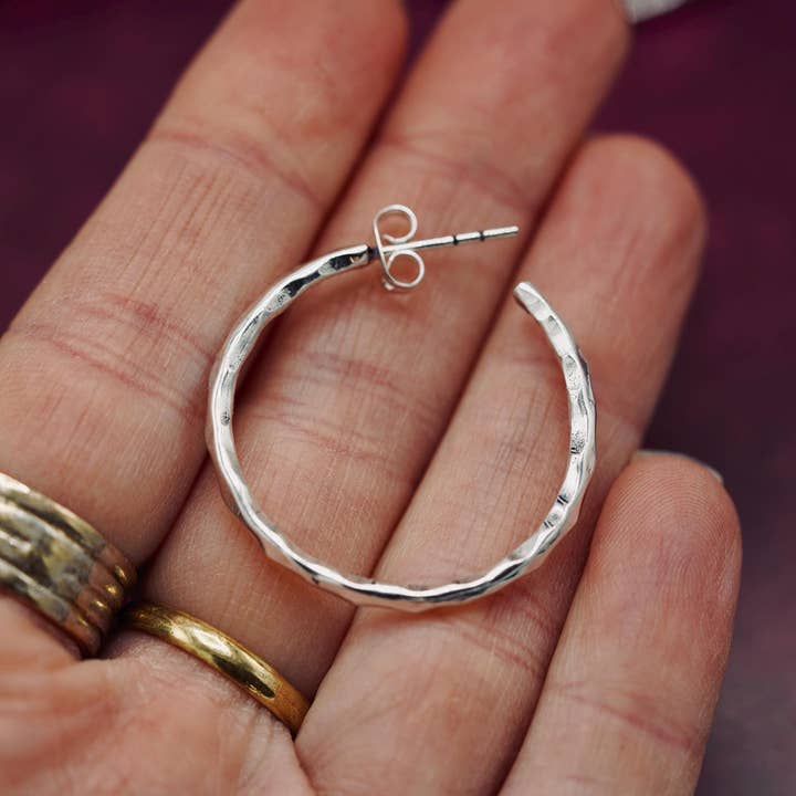 Kaali Boutique – Brincos de argola por atacado – Argolas Elegantes de Prata / Marteladas / Argolas de Prata / Étnico Boho Clássico XL Boémio Casamento Joalharia Nupcial Hippie Hiphop Festival3