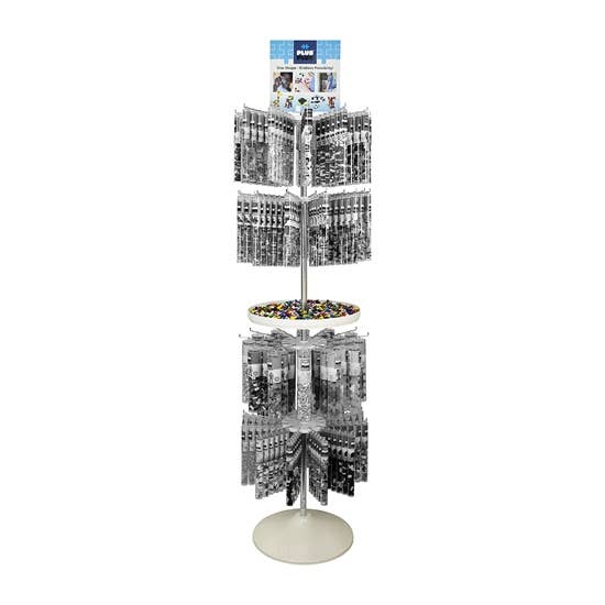 Plus-Plus USA - Wholesale Retailer Display - Kids & Baby - 4-Tier Spinner Floor Display - Tubes w/ $1000 ONLY