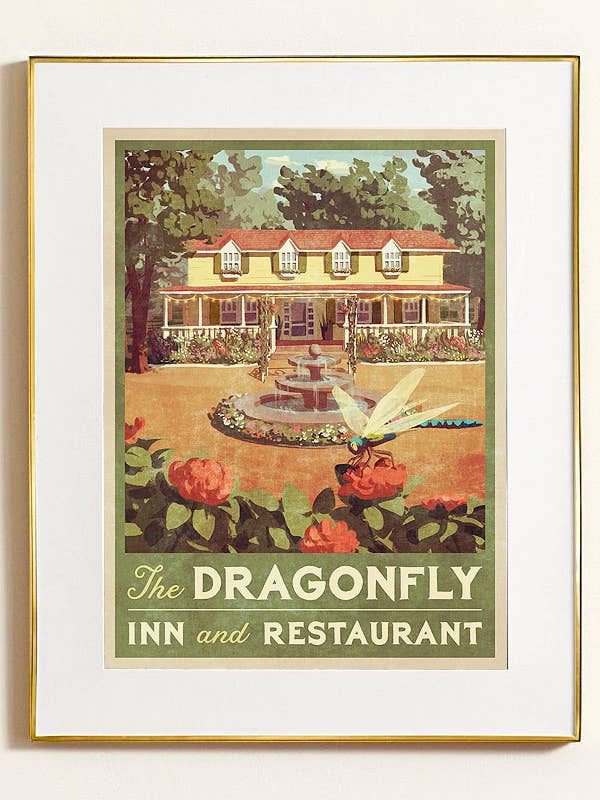 Affiche Vintage de l'Auberge Libellule (pour les fans de Gilmore Girls) pour la vente par WindowShopGal