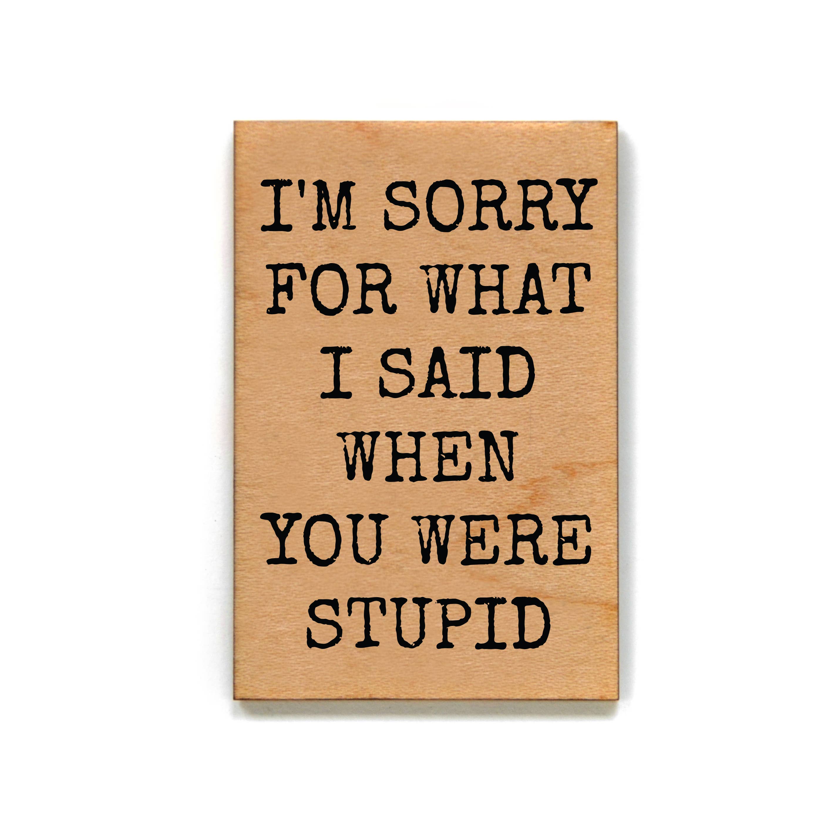 Driftless Studios - Wholesale Magnet - I'm Sorry For What I Said When Wood Magnet - Office Décor