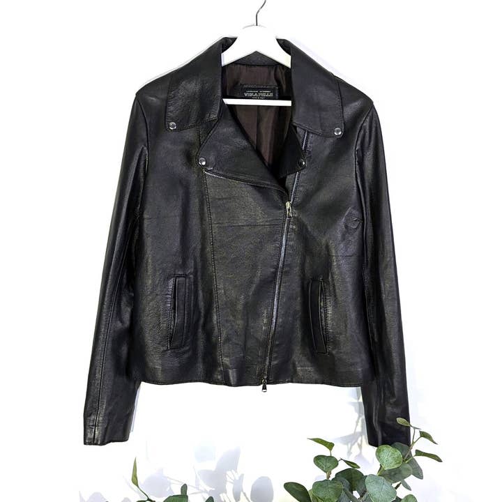 Luxury Italian leather classic jacket for wholesale by Tempest Designs