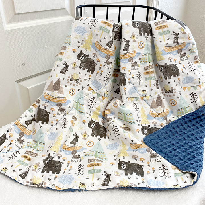 Wetona’s Handmade - Wholesale Bedding Blanket - Kids & Baby - Camping Bear Waffle Blanket2