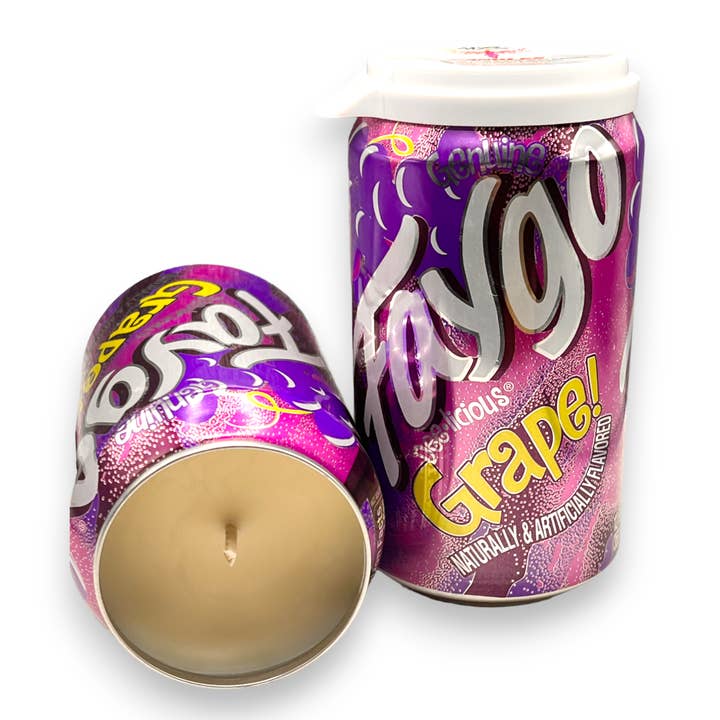 Faygo Grape Pop Soy Candle  for wholesale by Nefer Designer Candles & Home Decor