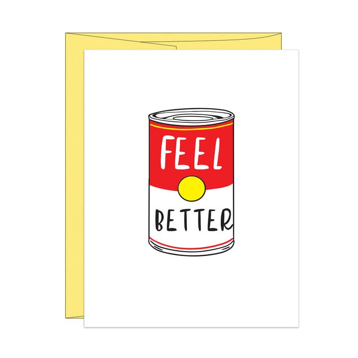 Tarjeta tipográfica Feel Better Soup para venta al por mayor de Stack Paper Press