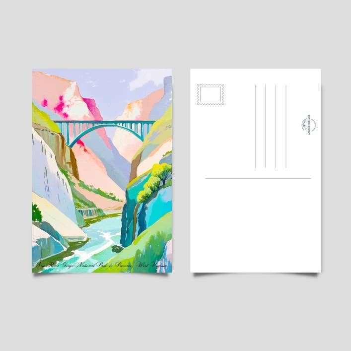 New River Gorge National Park Postcard for wholesale by Across Our Land