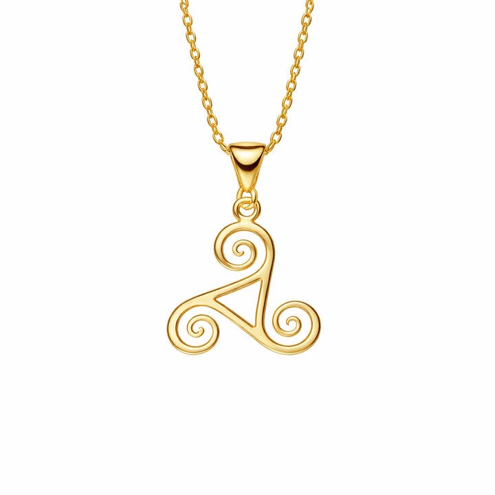 18K Vergoldeter Triskele-Anhänger für den Großhandel von TALISMAN JEWELLERY (D&Fidanverdi, S.L.)