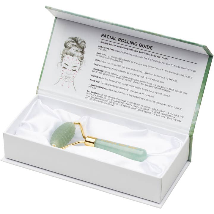 Facial Roller - Spiky Green Jade for wholesale by Summer Salt Body