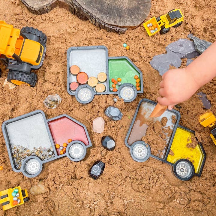 Love Teach Play - Wholesale Toy Set - Kids - Construction Truck themed sensory tray