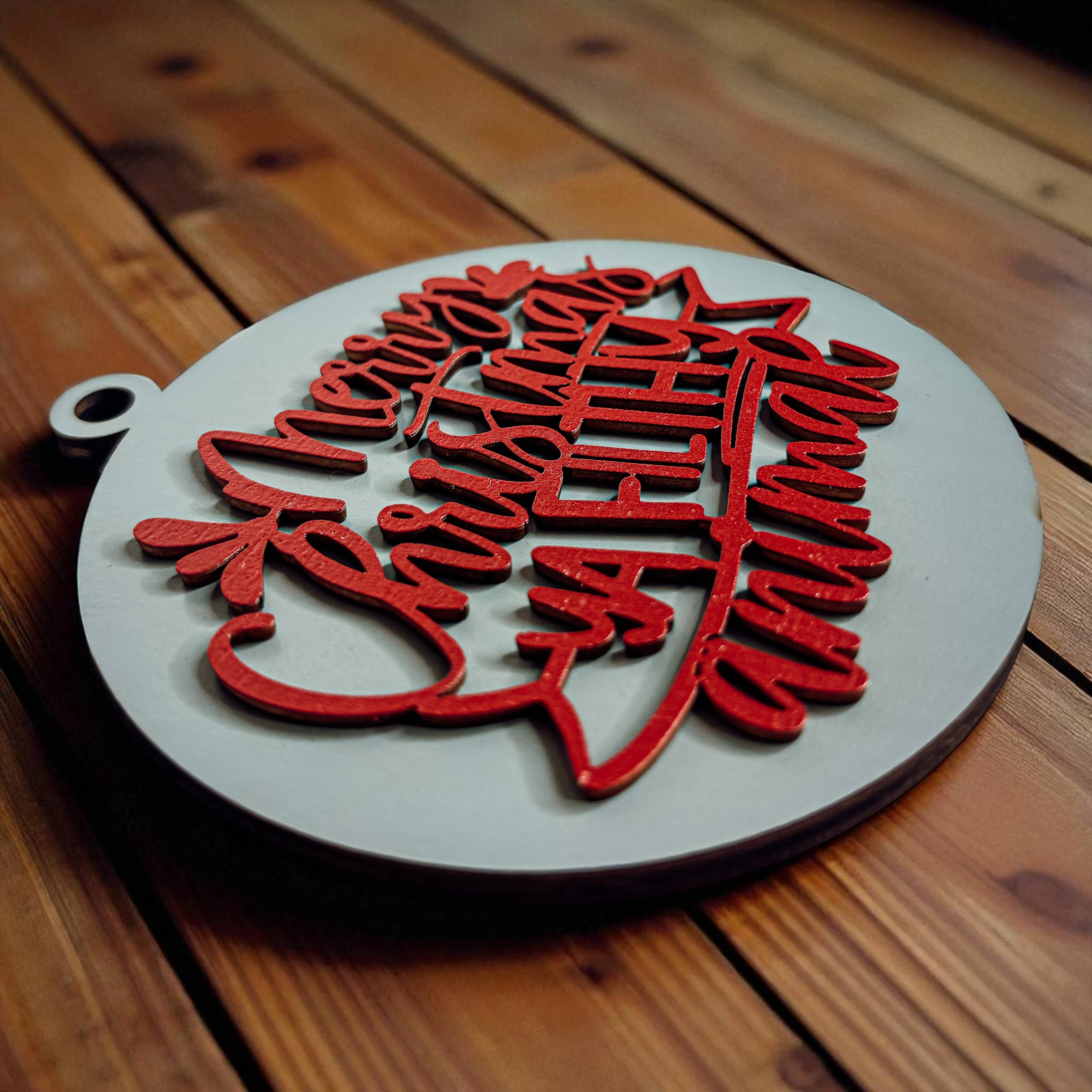 Gia Roma - Wholesale Ornament - Hanging Christmas Decor + Handmade Wooden Ornament Funny100