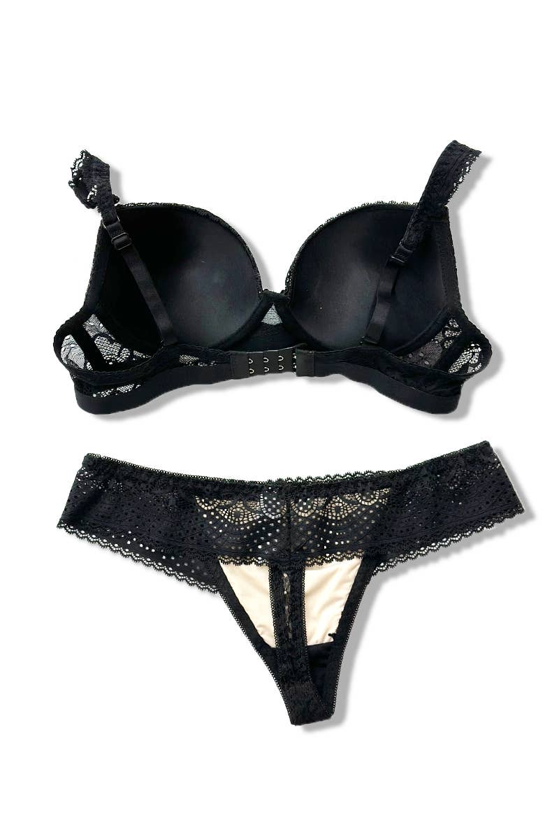 Belle Com'Elle - Vente Ensemble de lingerie – femme - Ensemble Soutien-gorge + String Bonnet B / AZ170125