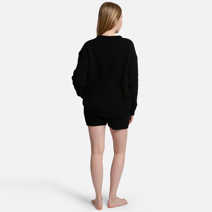 Sensibling Corp. - Wholesale Knit Sweater - Women's - Smile Accented Crewneck Sweater Top8