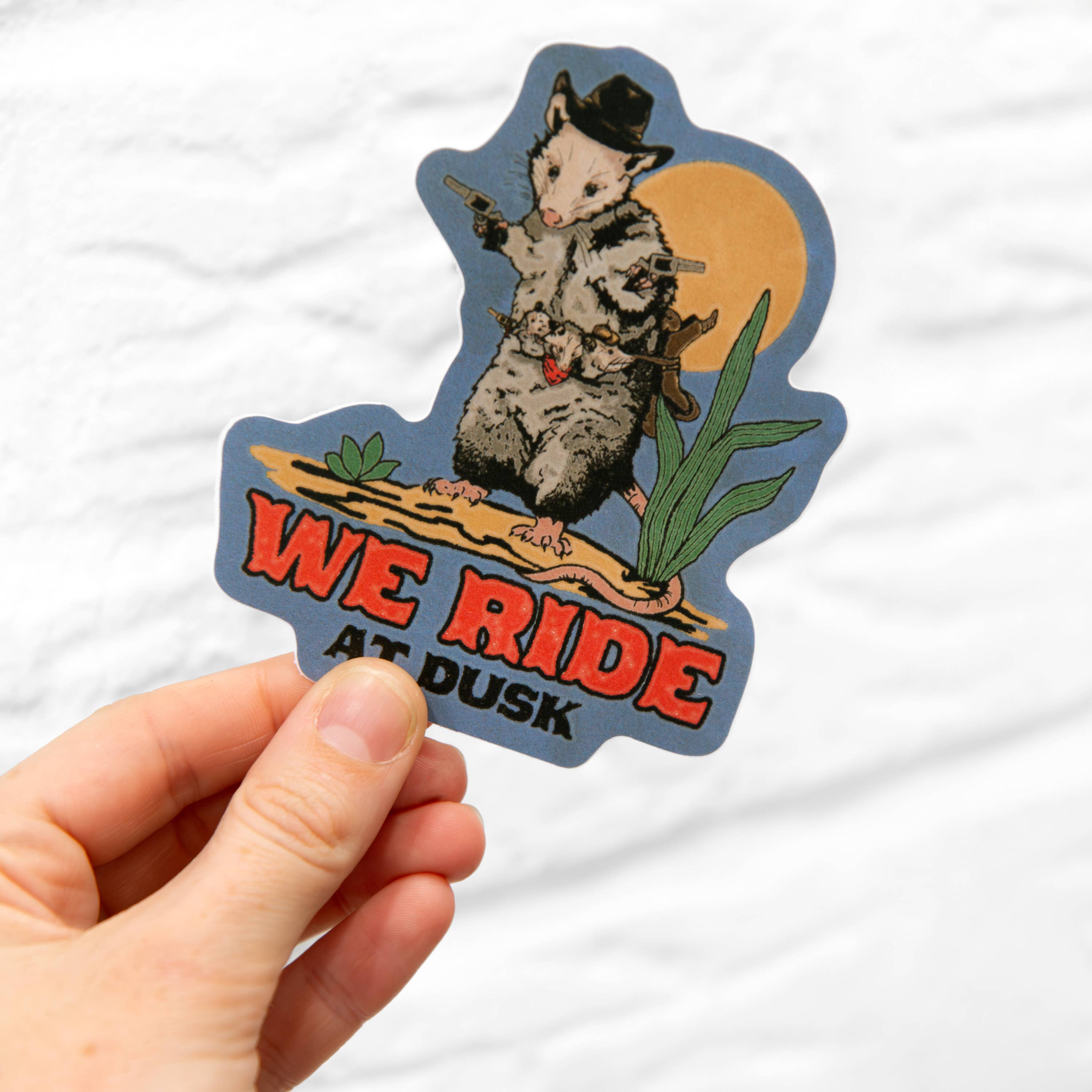 Cluster Funk Studio - Wholesale Sticker - Opossum Cowboy Sticker1