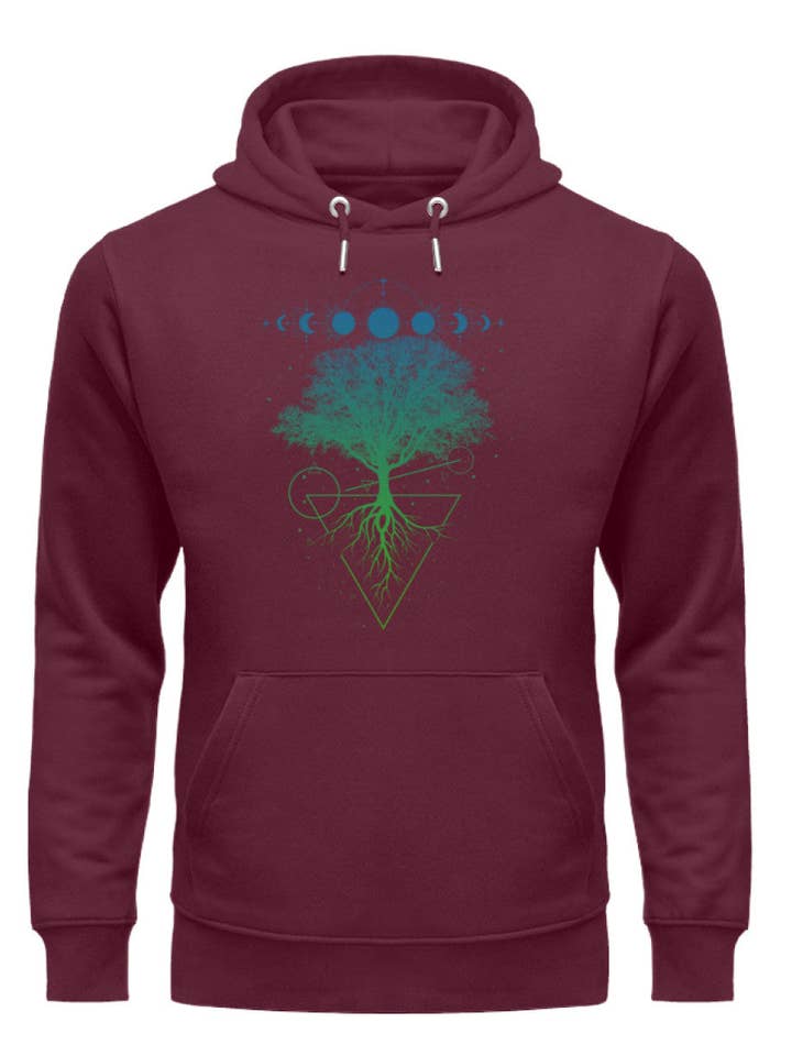 Baum Moon Phases Unisex Premium Organic Hoodie for wholesale by Uwaldu