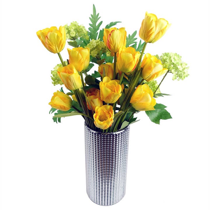 Leaf Design UK LTD โ wholesale Artificial flowers โ 80cm Artificial Tulip Yellow Stem3
