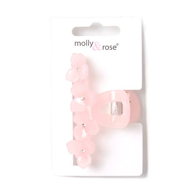 Inca UK – wholesale Hair clip – Women’s – Pale baby pink flower clamp 7cm1