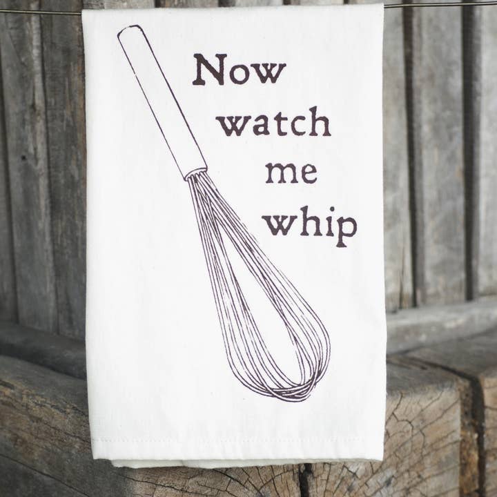 Now Watch Me Whip - Serviette pour la vente par Green Pea Press