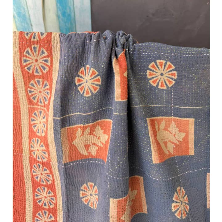 Bhawana Handicrafts - Wholesale Quilt - Twin Size Indian Vintage Kantha Quilts Cotton Handmade Throw1