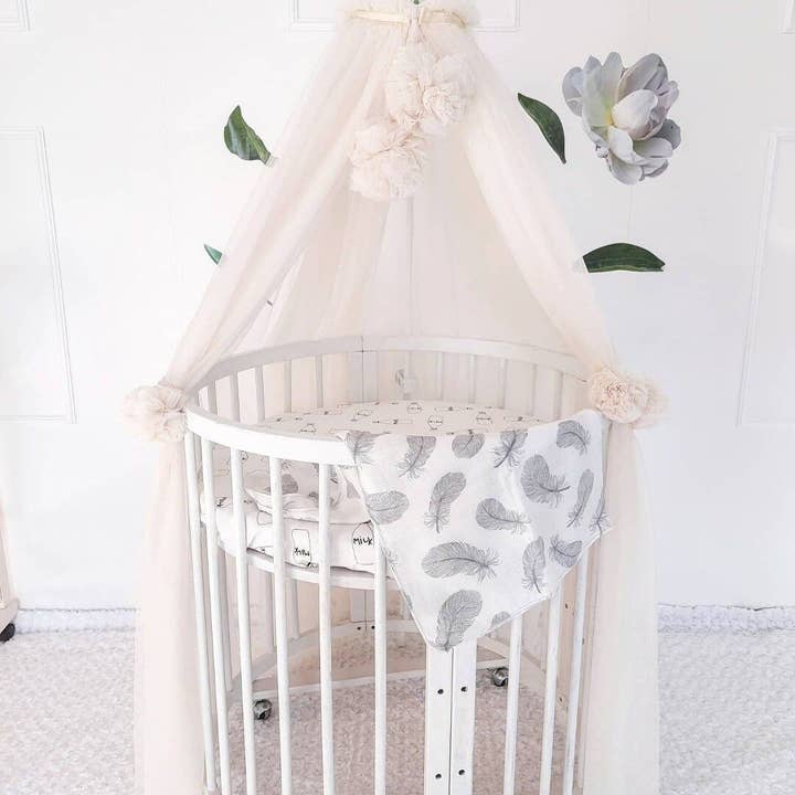 Allbright Kids – wholesale Sänghimmel - Barn och baby – Canopy Bed tulle för barnkammare/Barn hängande tält för sovrum/Princess playhouse/Pom Pom canopy