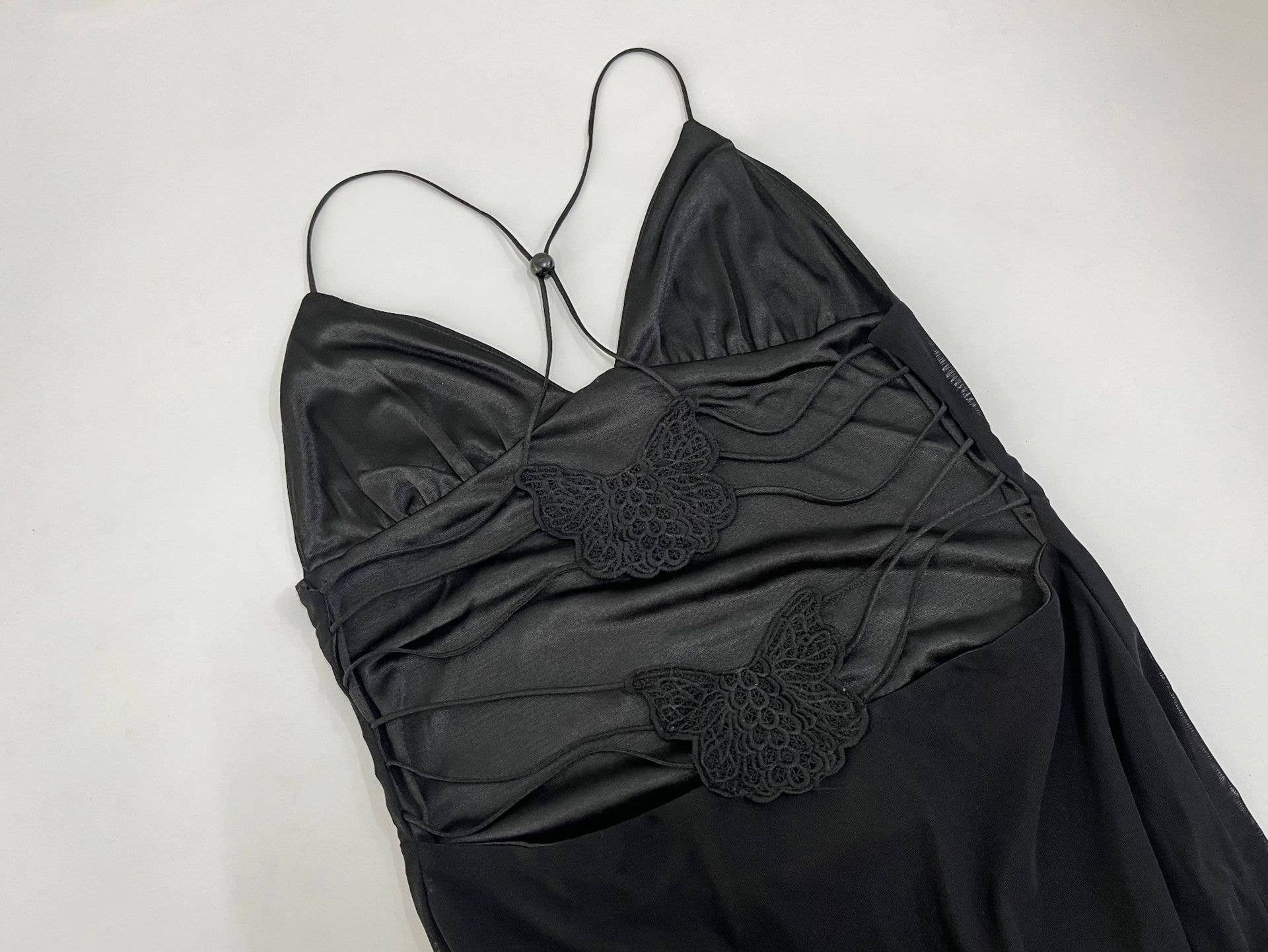 HIDDENBRAND - Wholesale Dress - Women's - Boho unique print sheer Mesh Butterfly Back Maxi Dress15