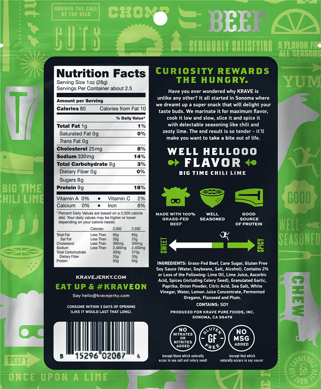 KRAVE & Chef's Cut Real Jerky - Vente Viande séchée - Jerky de boeuf au chili et à1