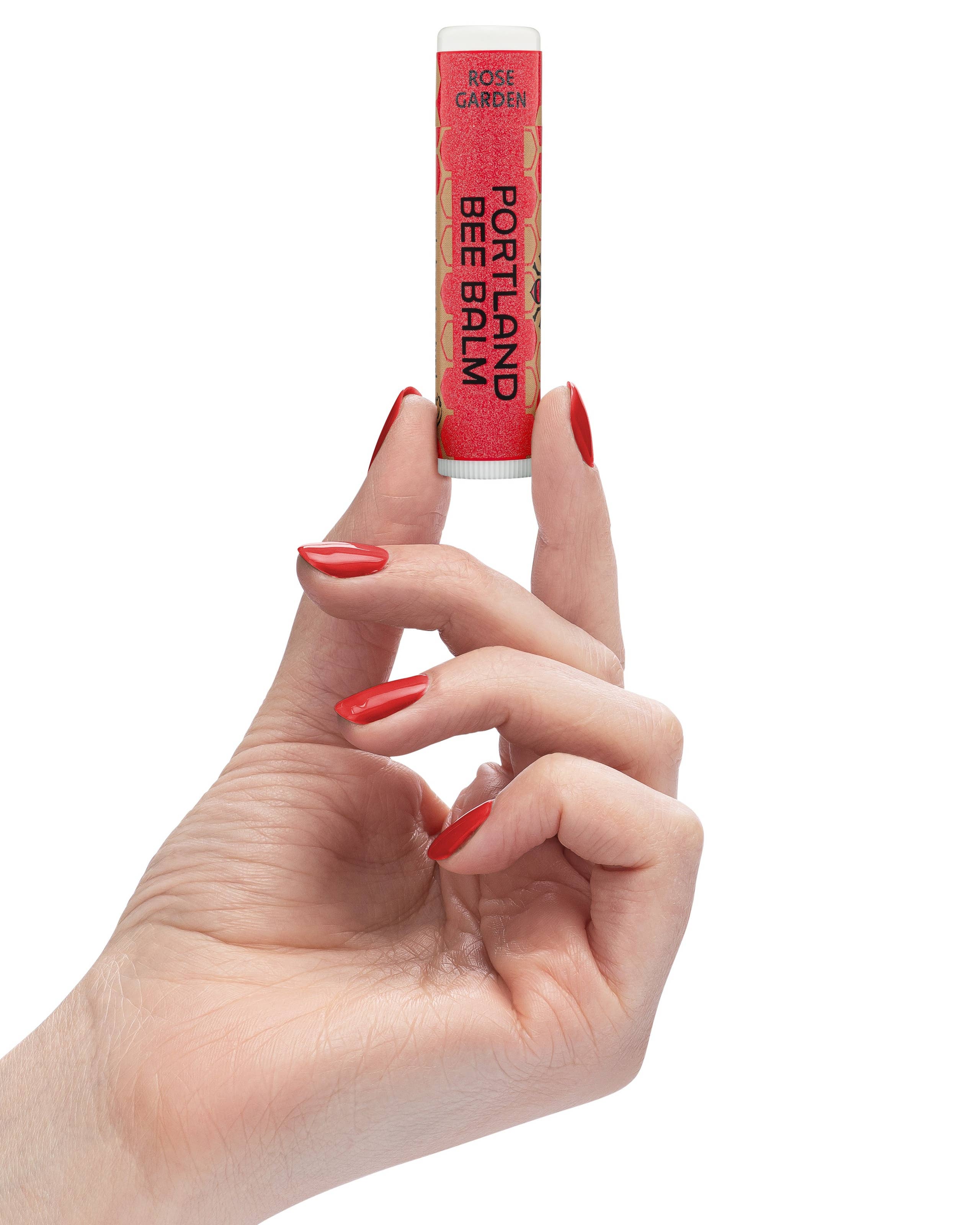 Portland Bee Balm – Bálsamo labial por atacado – Expositor de Bálsamo Labial de Cera de Abelha com Aroma de Jardim de Rosas – 24 Unidades5