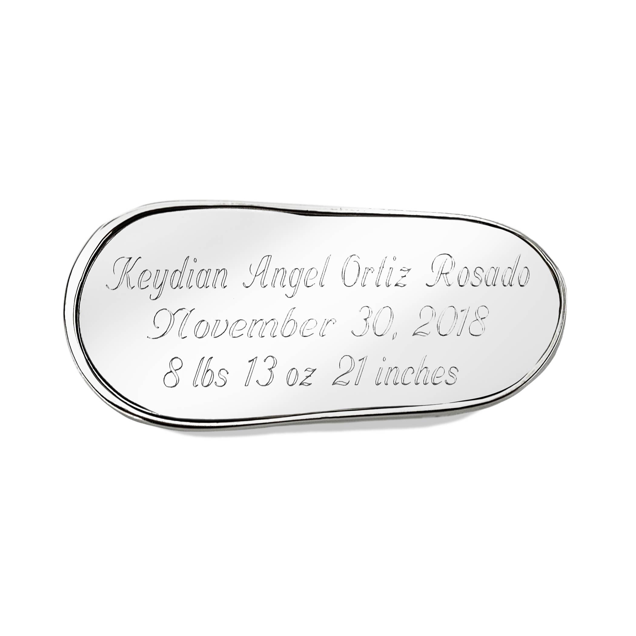 Gloria Duchin - Wholesale Ornament - Baby Boy or Girl Silver Plate Booty Shoe Room to Engrave 2