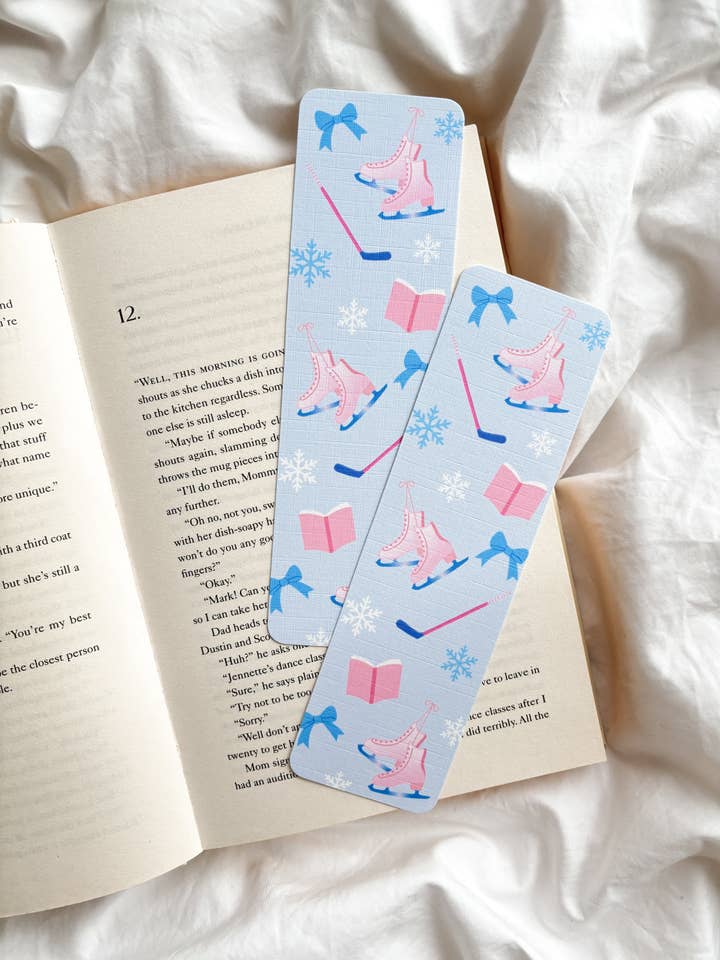 Cute Sports Romance Skates Bookmark for wholesale by Fleurs on Sunday