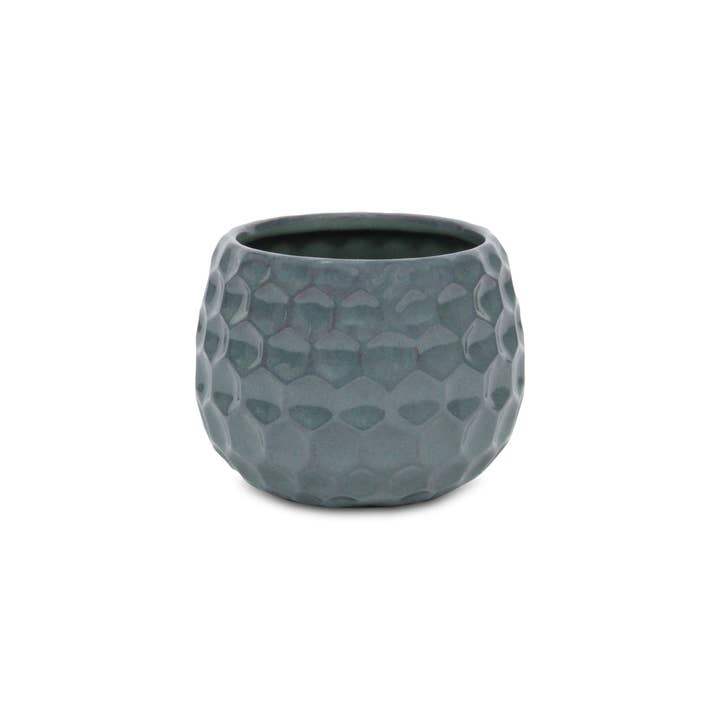 Cheungs Home Decor - Vendita all'ingrosso Vasi per piante - Vaso in ceramica con motivo esagonale, colore: Blu9
