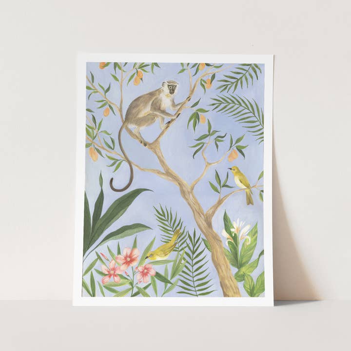 Langur Monkey Art Print voor wholesale door Emilie Simpson Art & Design