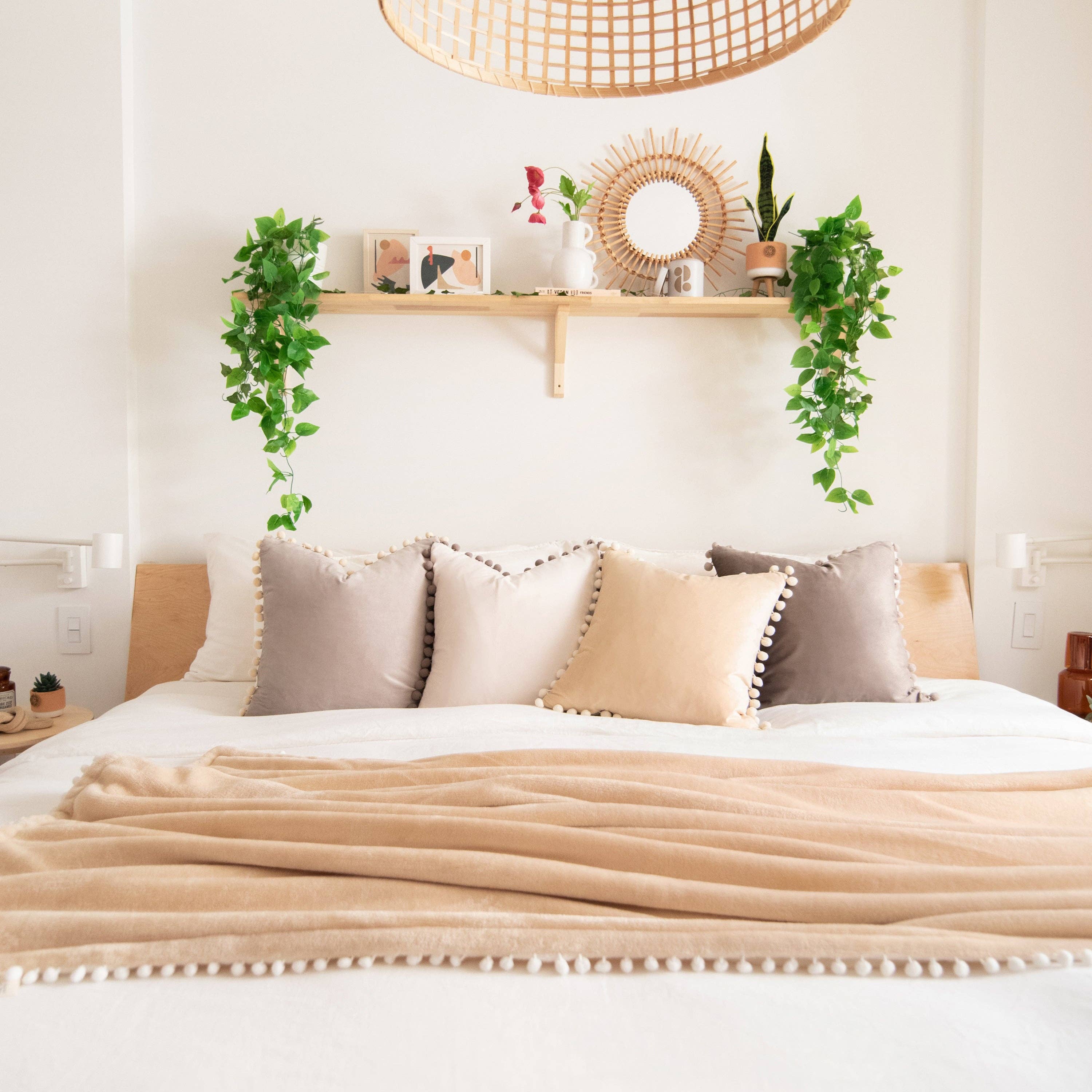 Monday Moose - Wholesale Throw Pillow Cover - Colibri Pillow Covers (4-Pack) - Stone Gray/Beige Cream5