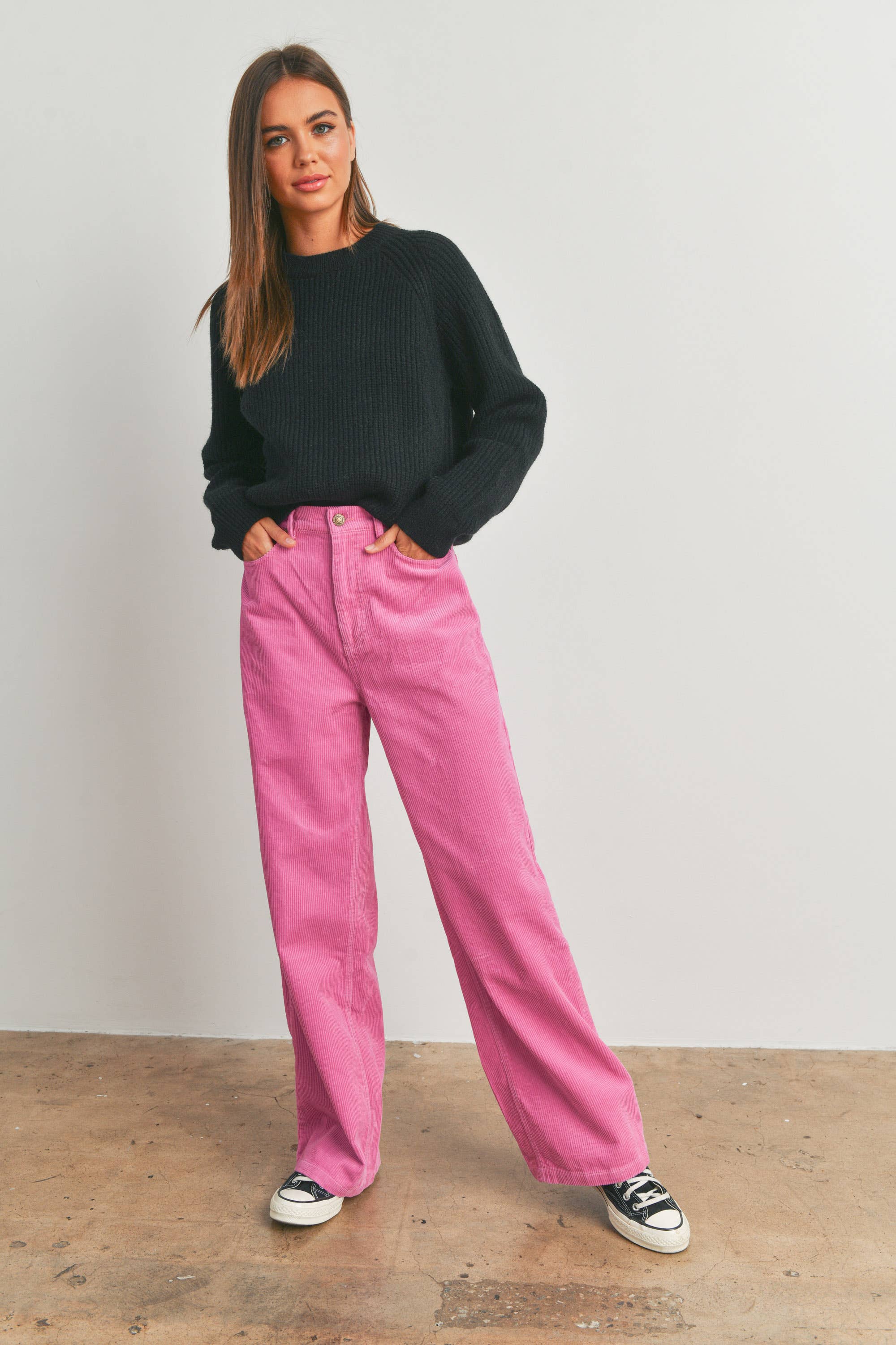 BUTTERMELON - Vendita all'ingrosso Pantalone - Donna - Pantaloni in velluto a coste con tasche - BMP722418