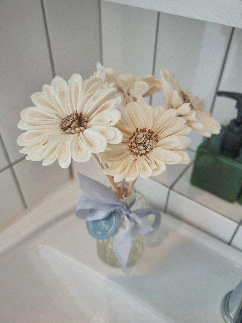 Bloom & Bowery - Wholesale Reed Diffuser - Sola Wood Sunflowers on Reed Stems for Reed Diffuser1