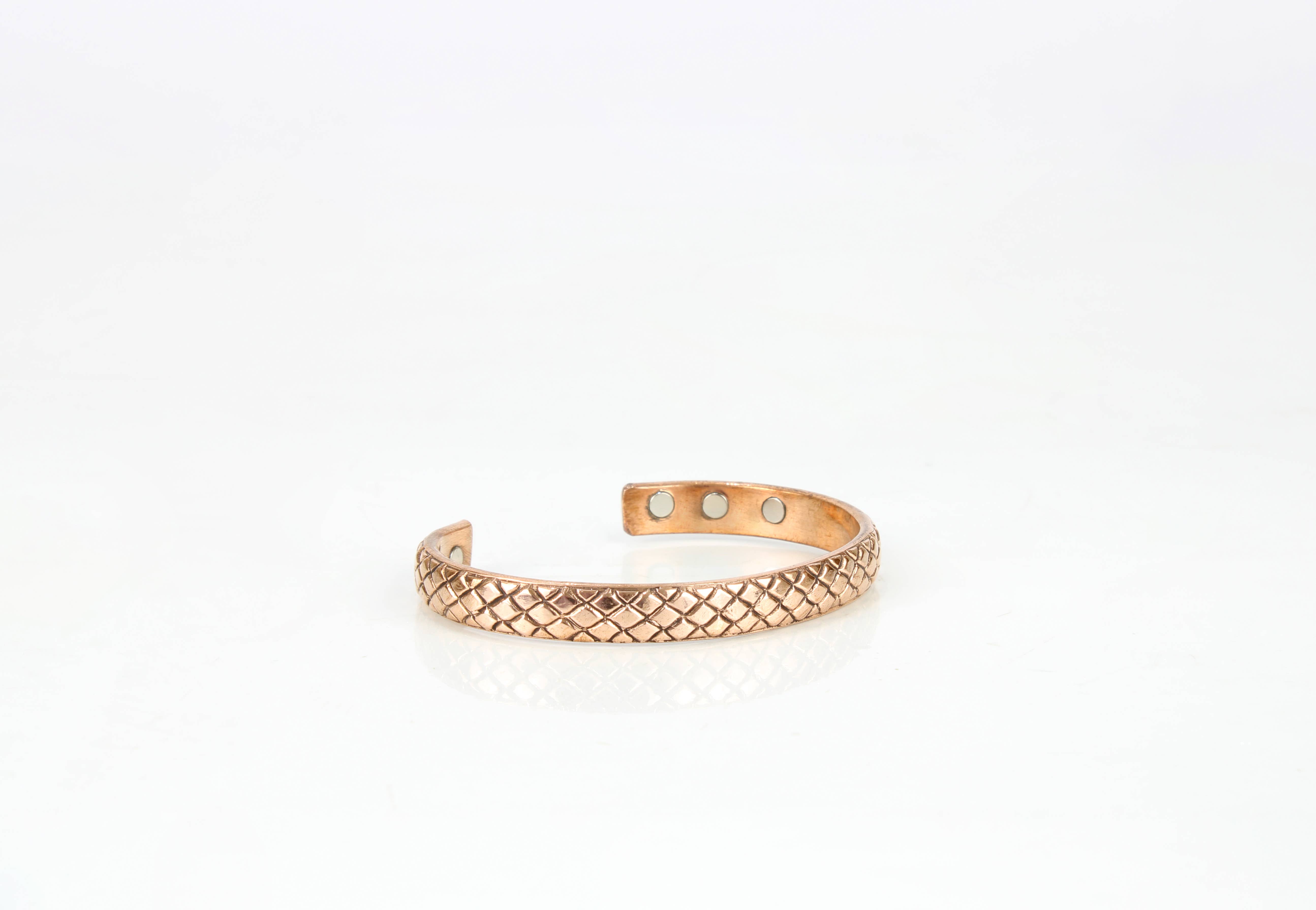 El'Cobre-Ecozonelifestyle - Vente Bracelet manchette - Bracelet aimanté en cuivre (Design 19)1