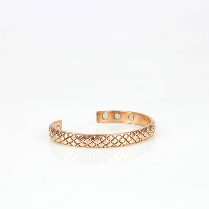 El'Cobre-Ecozonelifestyle - Vente Bracelet manchette - Bracelet aimanté en cuivre (Design 19)1