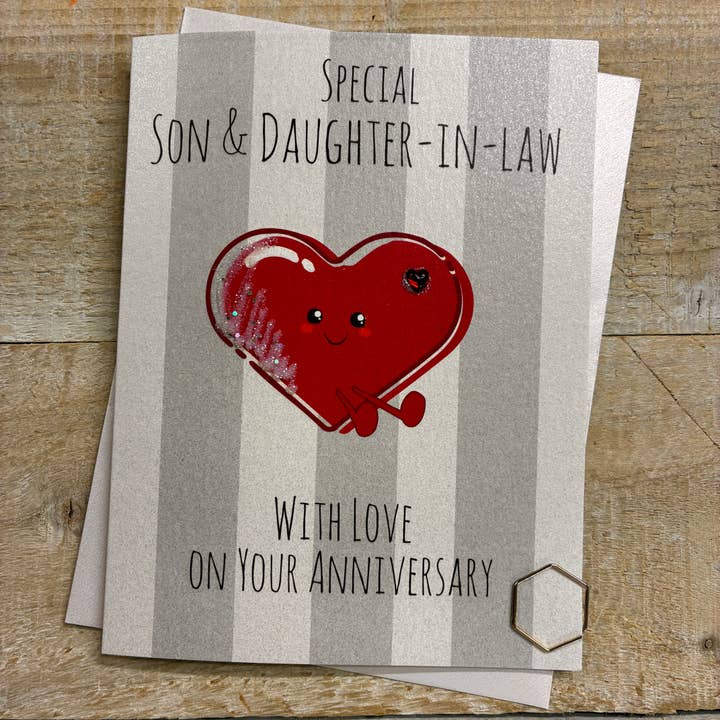 ANNIVERSAIRE DU FILS ET DE LA BELLE-FILLE - PERSONNAGE MIGNON (DO69) pour la vente par White Cotton Cards