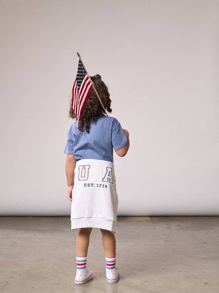 Little Bipsy - Wholesale Sweatshirt - Kids - USA Lightweight Crewneck - Heather Grey