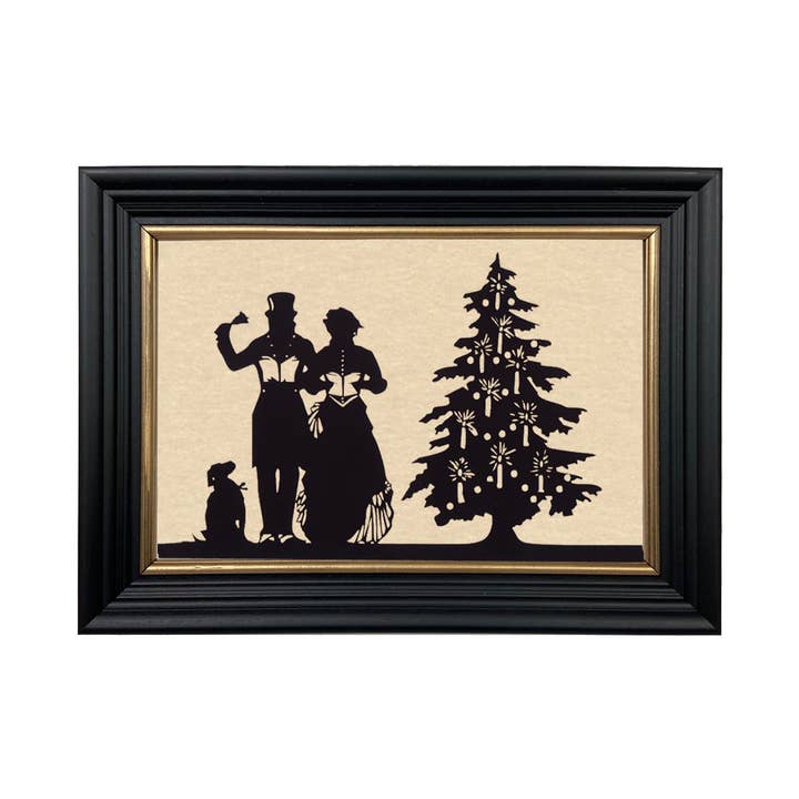 Christmas Caroling Vintage Paper Cut Silhouette, 8-3/4” x 12” for wholesale by Madison Bay Co. - Historical Home Decor Reproductions