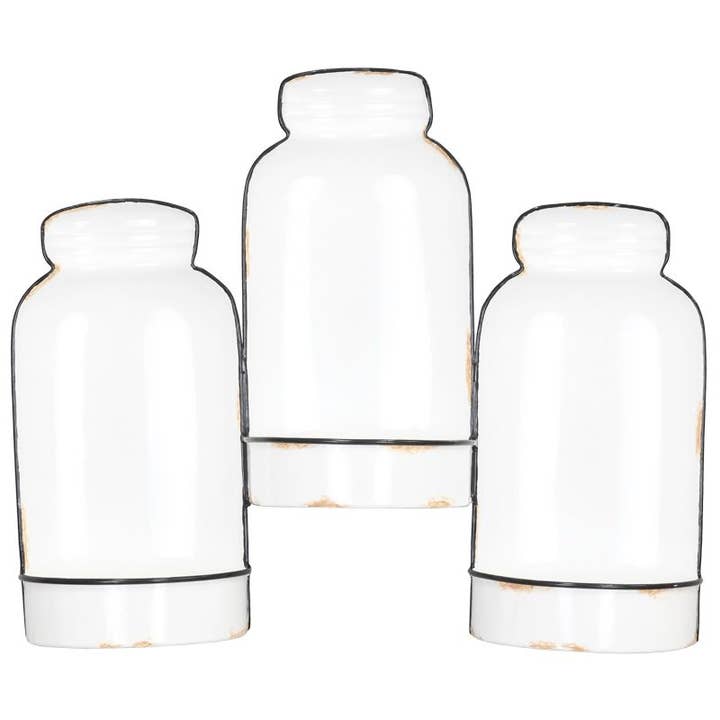 Dreifacher Wandpflanzer mit Einmachgläsern für den Großhandel von Hanna's Handiworks