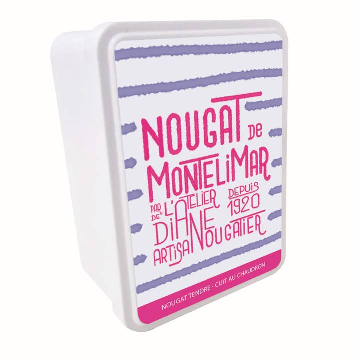 Nougat Diane De Poytiers - Wholesale Nougat - “Marinière” iron box small model 90 g