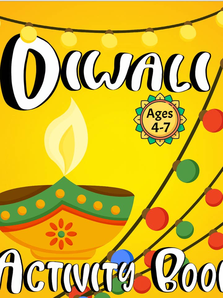 Libro di attività Diwali per bambini dai 4 ai 7 anni per la vendita all'ingrosso da parte di Zazuleac World Inc.