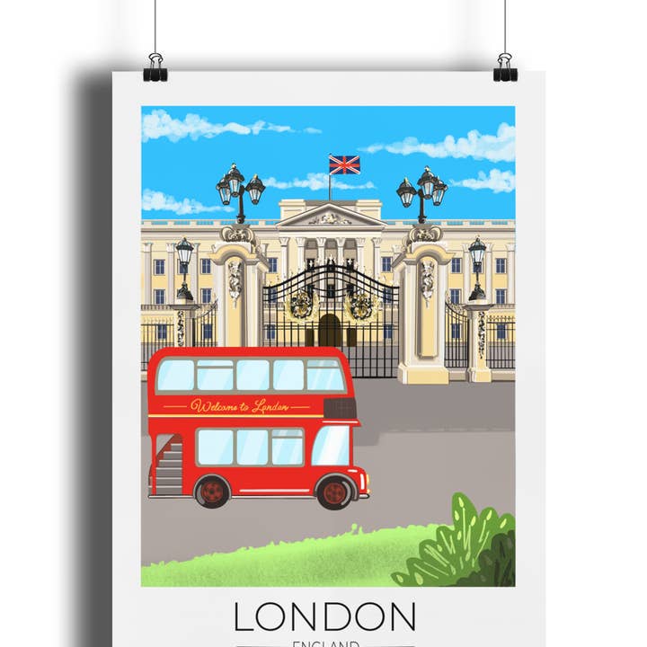 London Travel Poster Print for wholesale by Dreamers who Travel