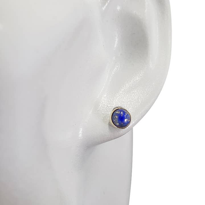 Amberman - Wholesale Stud/Post Earrings - Lapis Sterling Silver Stud Earrings1