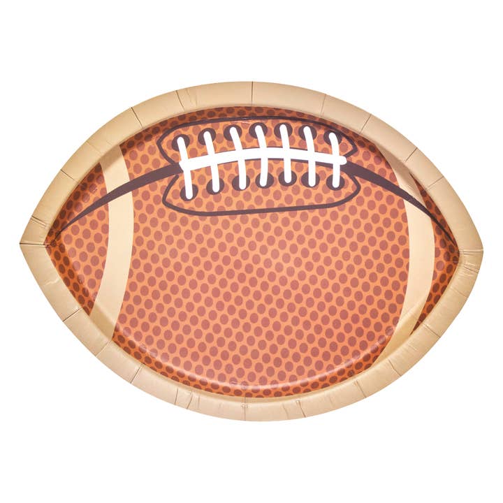 Tailgate Die Cut Football Salad Plates/8pk for wholesale by Sophistiplate