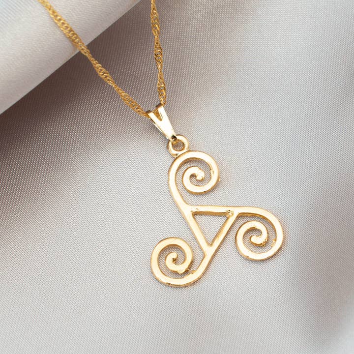 Moonlistic - Vendita all'ingrosso Collana con ciondolo/pendaglio - Collana a spirale celtica (oro)
