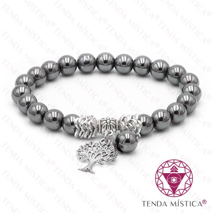 Tenda Mística - Venta al por mayor Pulsera de cuentas - Pulsera de Hematita con Árbol de la Vida0