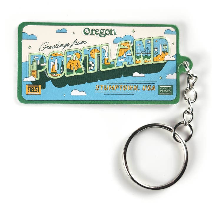 Greetings From Portland License Keychain for wholesale by Hello From Oregon