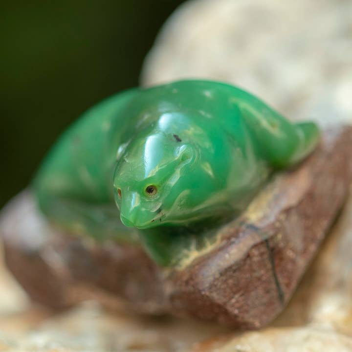 Statues de Chrysoprase Statues Sceau Figurine I pour la vente par Asian Ethnic Art