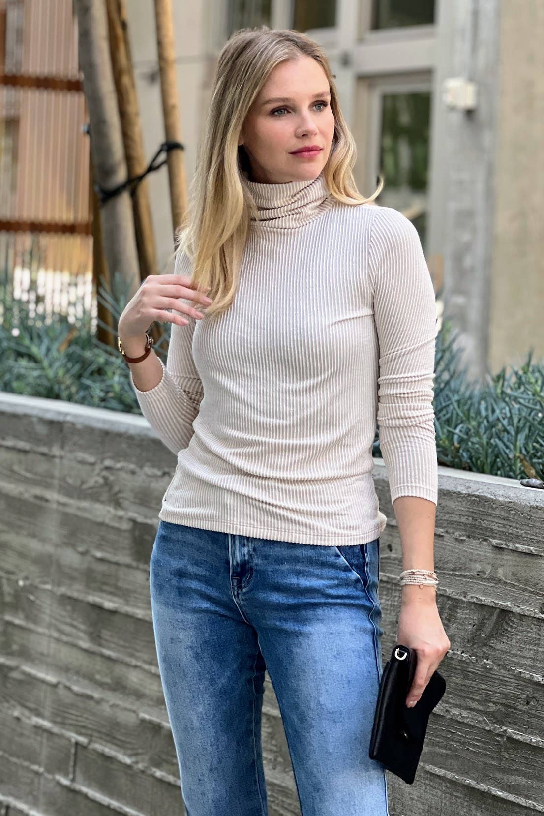 42POPS - Wholesale Knit Top - Women's - '._ Ribbed Turtle neck Top As shown6