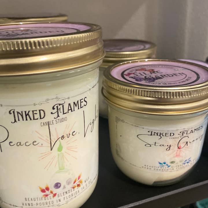 Happy Trails - Soy Wax Candle for wholesale by Inked Flames Candle Studio