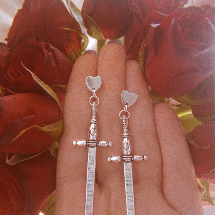 Iluminarts - Vente Boucles d'oreilles pendantes - Boucles d'oreilles épée1